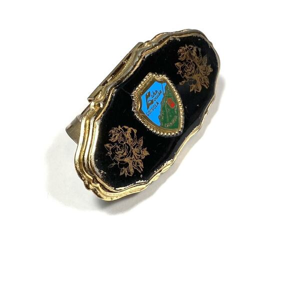 Vintage Lipstick Clip Ring with Mirror Canada Condola Souvenir Vintage - Picture 2 of 9